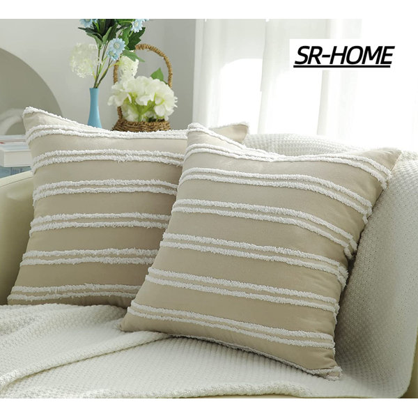 SRHOME Ruffled Plush Pillow Cover Wayfair